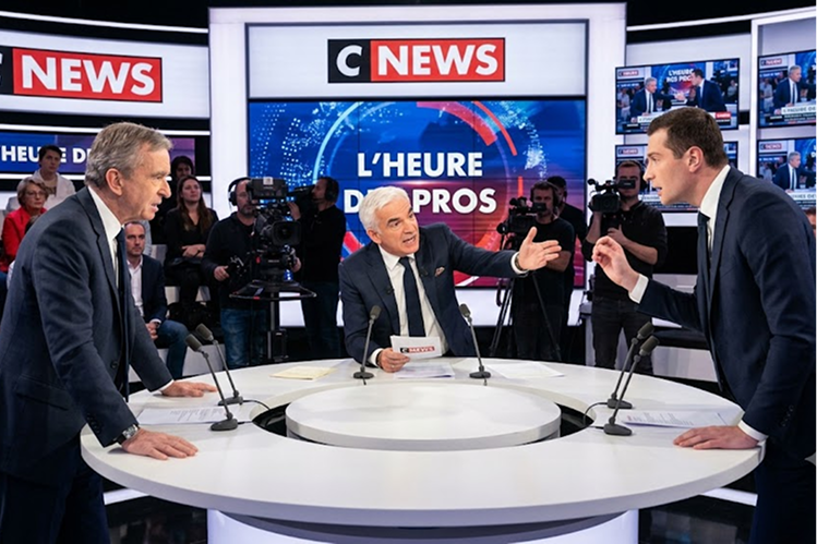 Bardella et Arnault sur le plateau de CNews